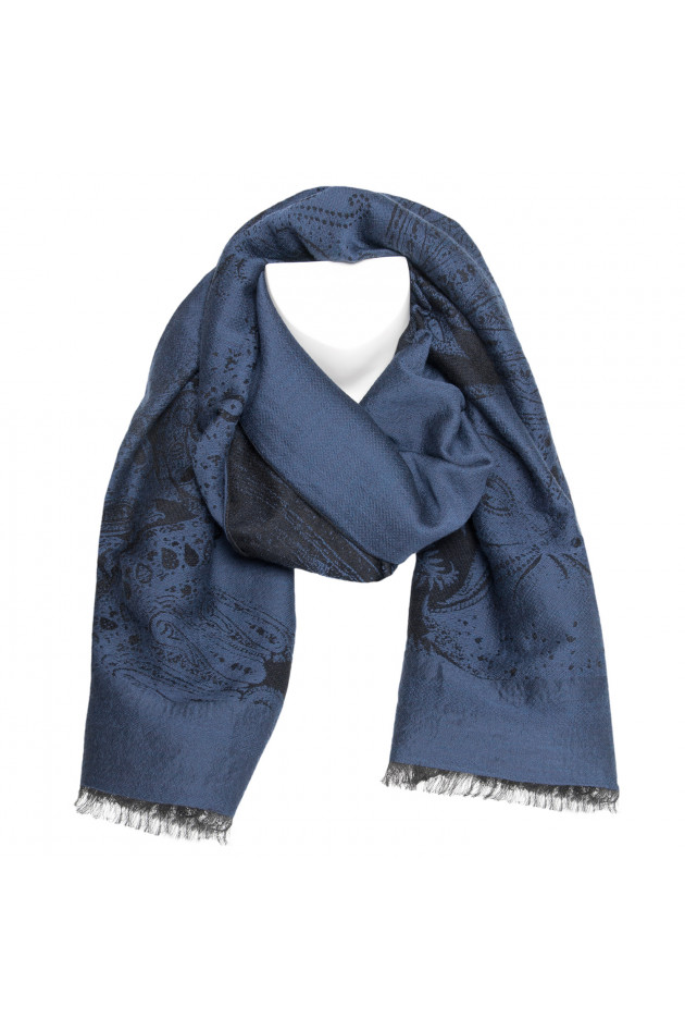 Etro Schal in Blau gemustert