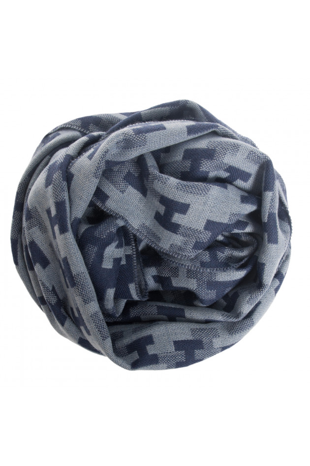 Hackett London Schal in Blau gemustert