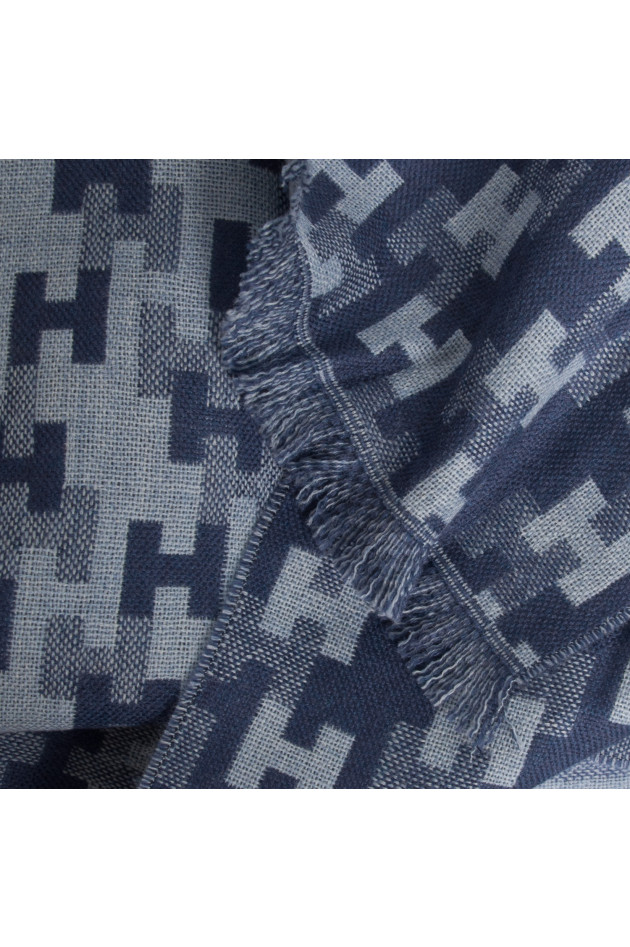 Hackett London Schal in Blau gemustert