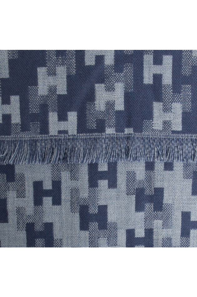 Hackett London Schal in Blau gemustert