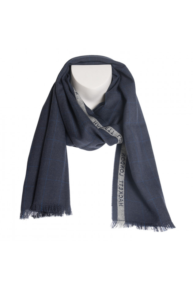 Hackett London Schal in Blau gemustert