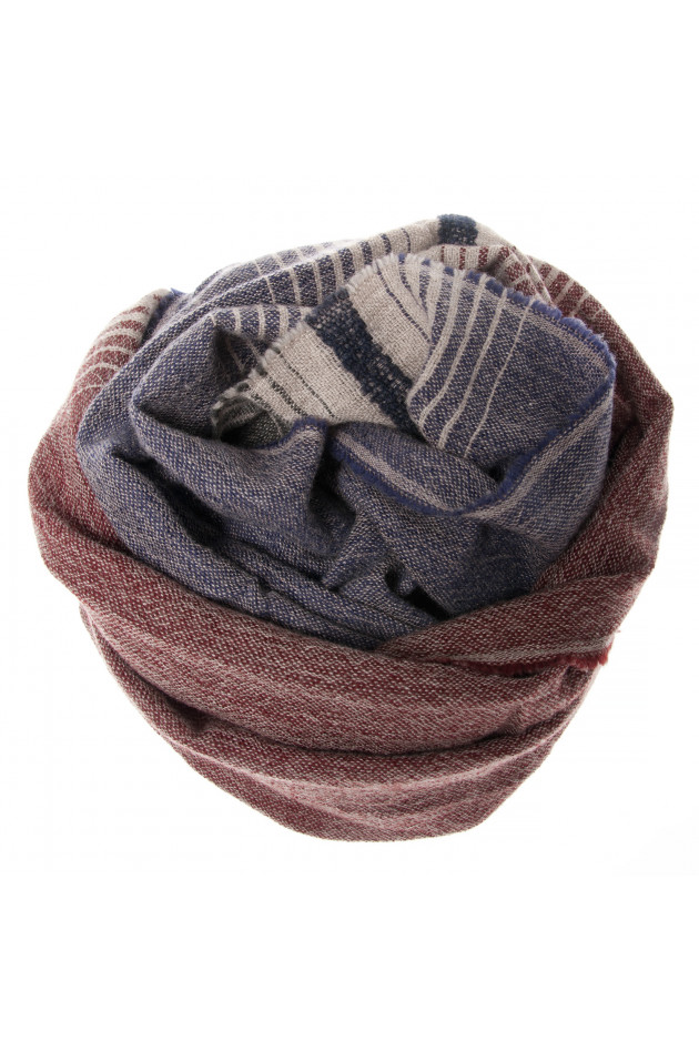Etro Schal in Grau/Bordeaux gemustert