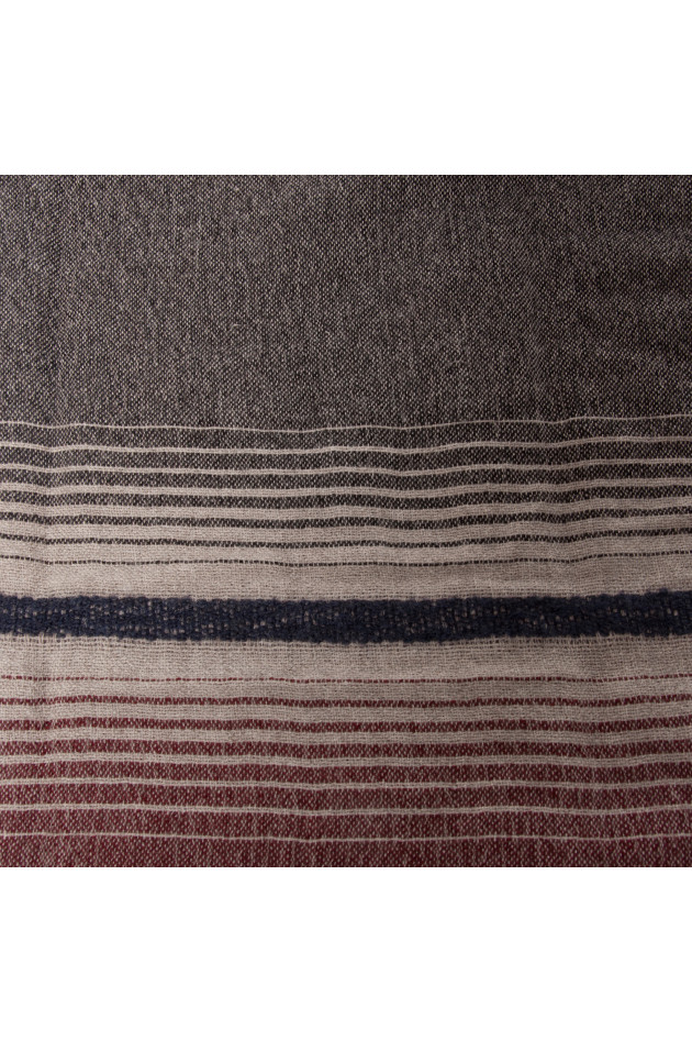 Etro Schal in Grau/Bordeaux gemustert