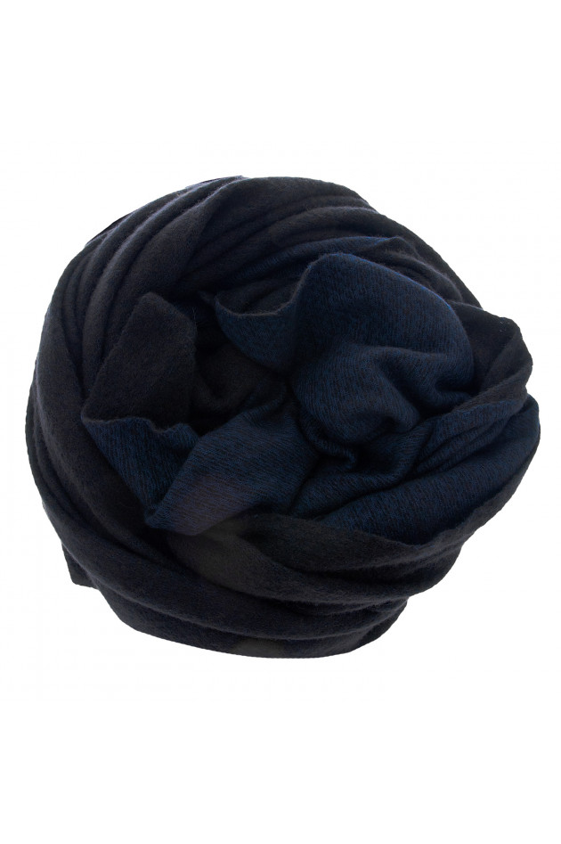 Faliero Sarti Schal in Navy gemustert