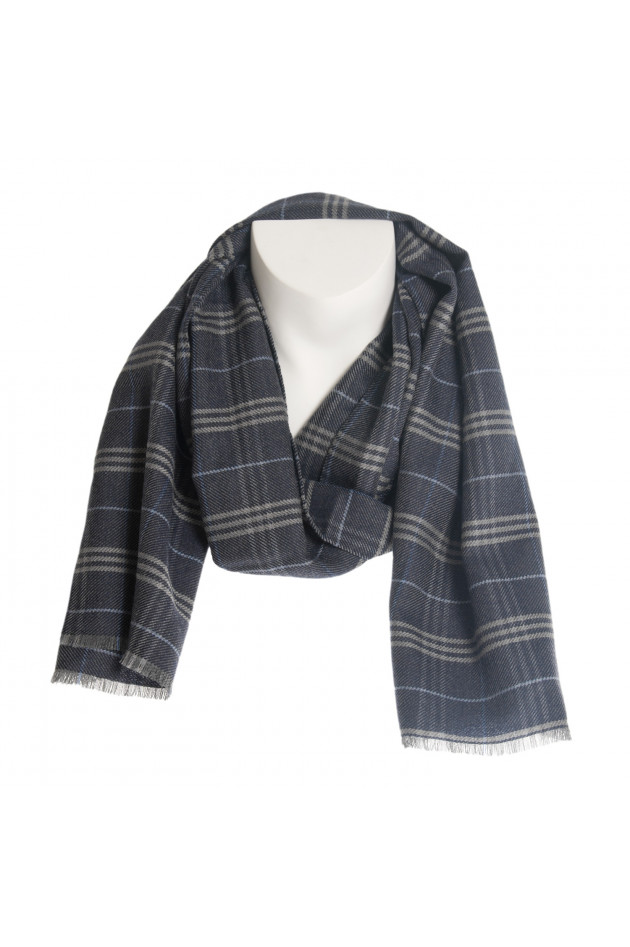 Hackett London Schal in Navy gemustert