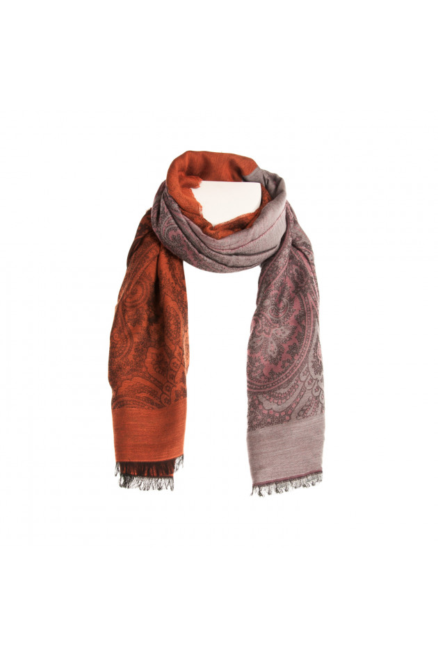 Etro Schal in Orange gemustert