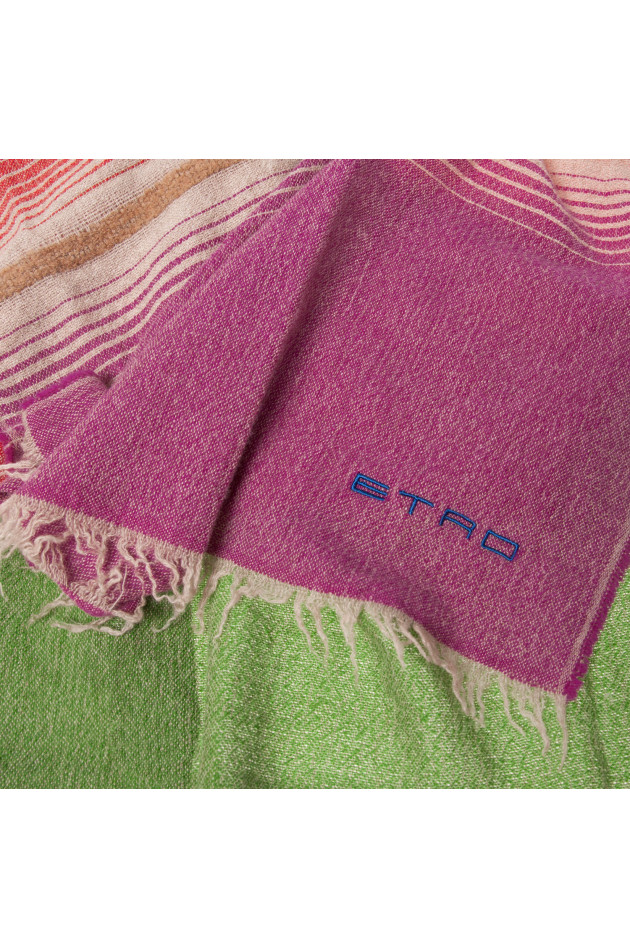 Etro Schal in Rot/Lila gemustert