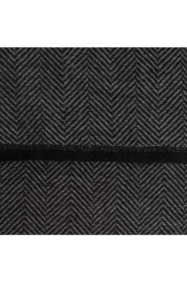 Pelo Schal in Schwarz/Antra gemustert