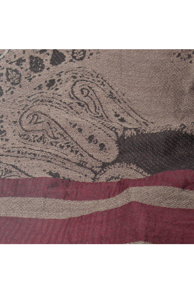 Etro Schal in Schwarz/Braun gemustert