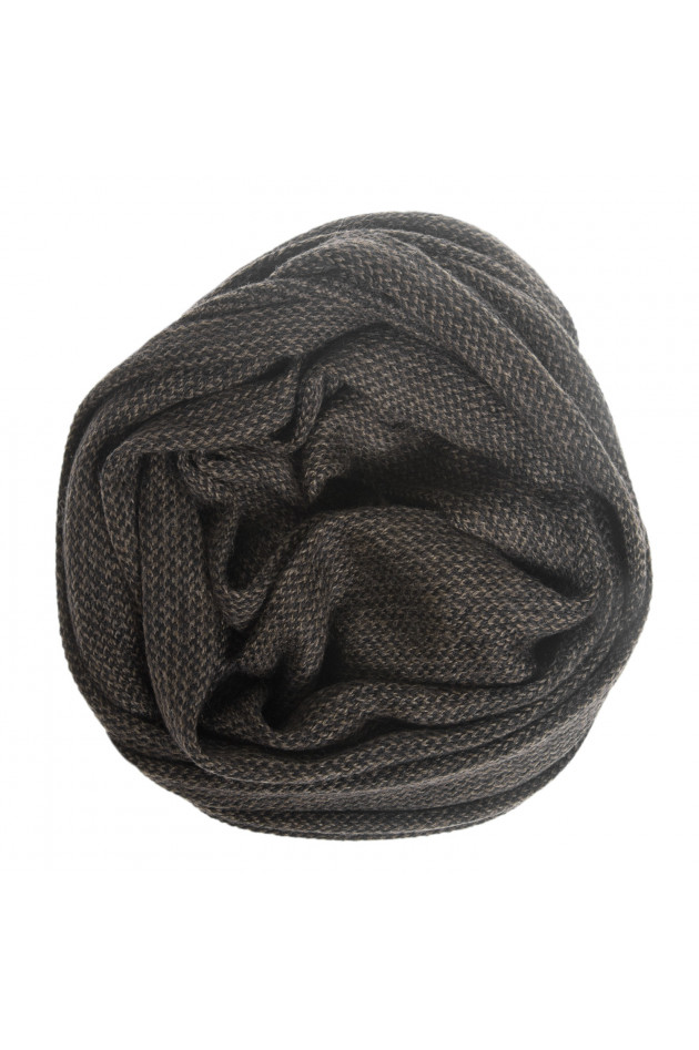 Pelo Schal in Schwarz/Braun gemustert