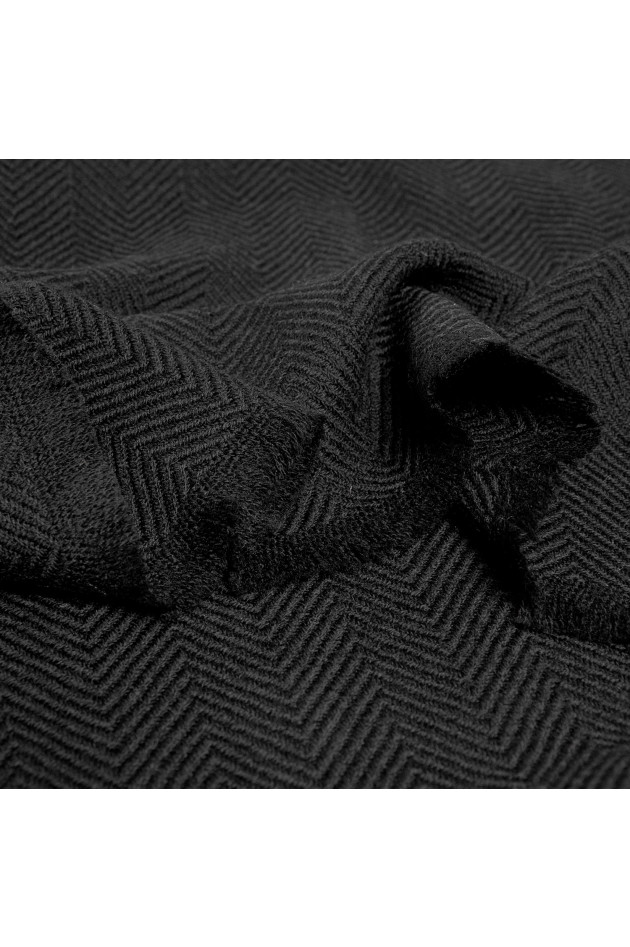 Pelo Schal in Schwarz gemustert