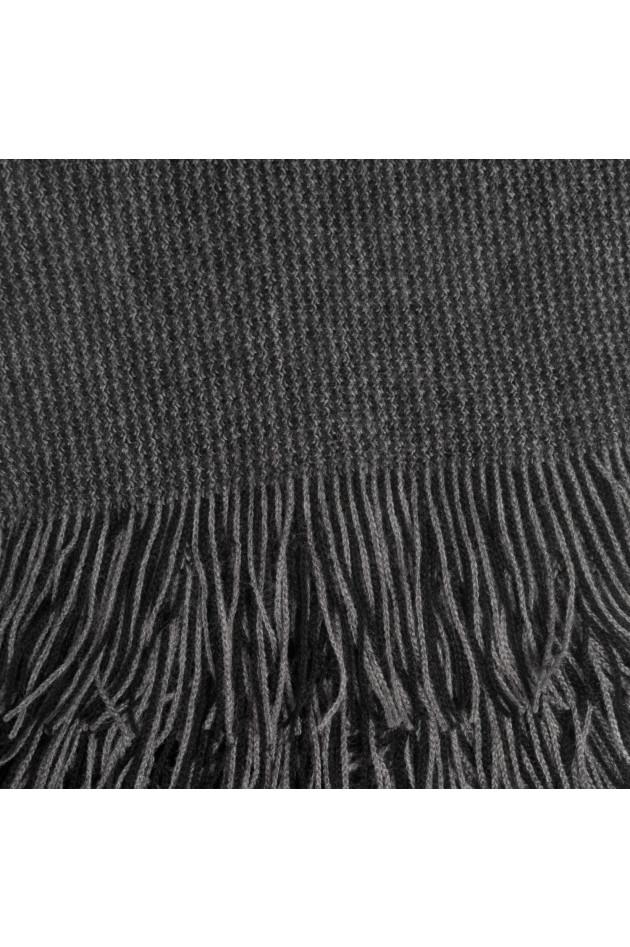 Pelo Schal in Schwarz/Grau gemustert