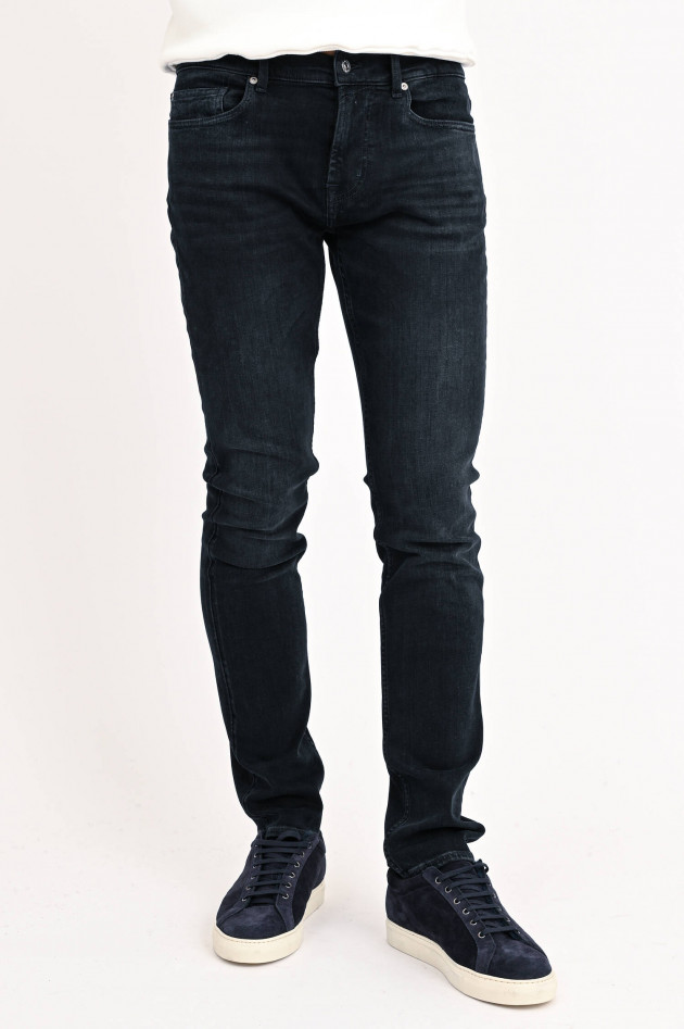 Seven for all Mankind Slim Fit Jeans PAXTYN in Schwarzblau