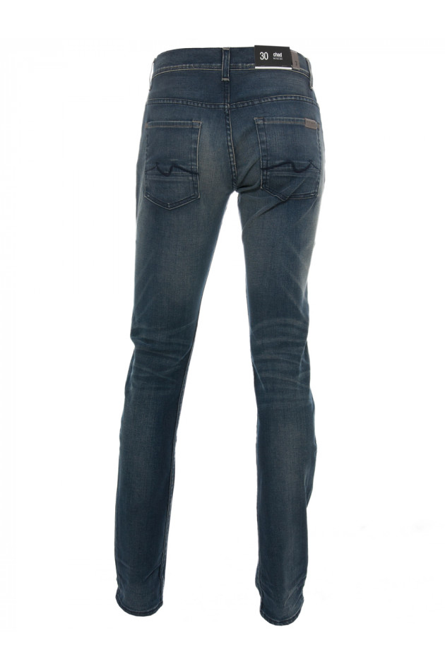 Seven for all Mankind Jeans Chad Low Slim Blau
