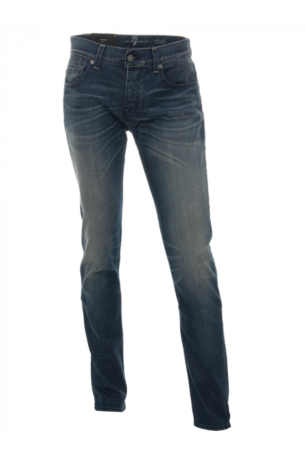 Seven for all Mankind Jeans Chad Low Slim Blau