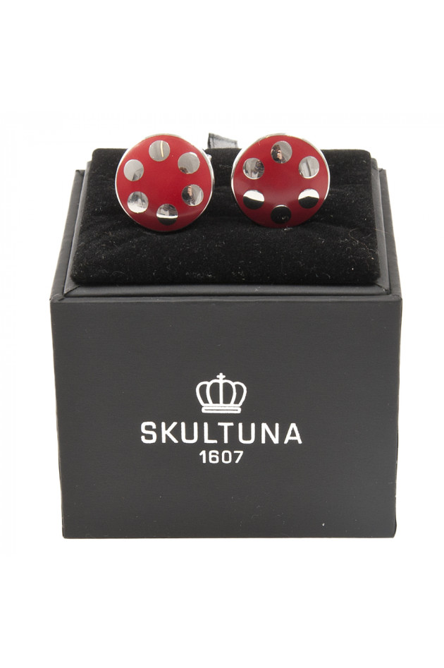 Skultuna Manschettenknöpfe in Rot/Silber