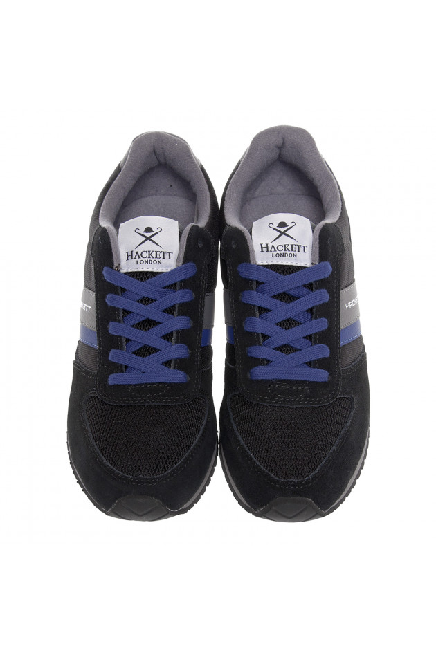 Hackett London Sneaker in Schwarz/Blau
