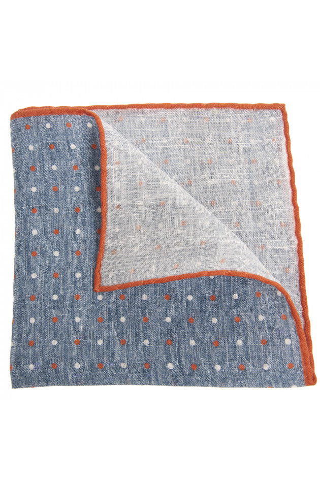 Stefano Rosi Stecktuch Blau/Orange gepunktet