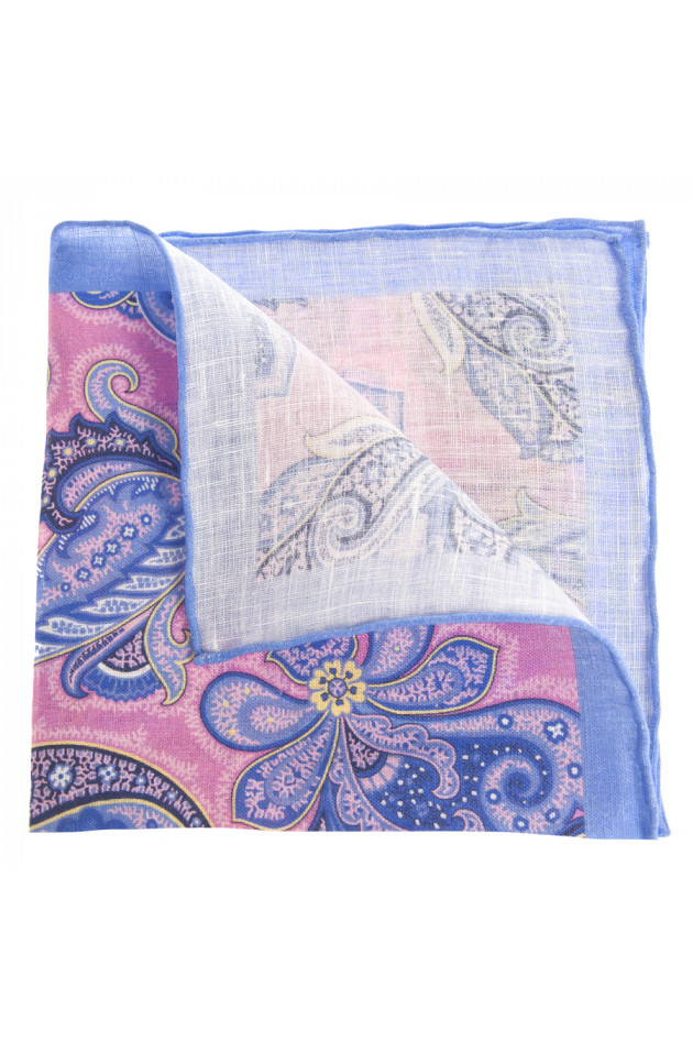 Pelo Stecktuch im Paisley-Print in Pink/Blau