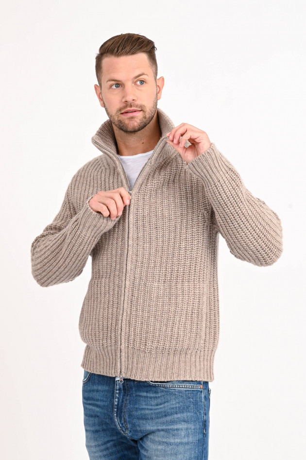 Stephan Boya Strickjacke TIM aus Cashmere in Sand