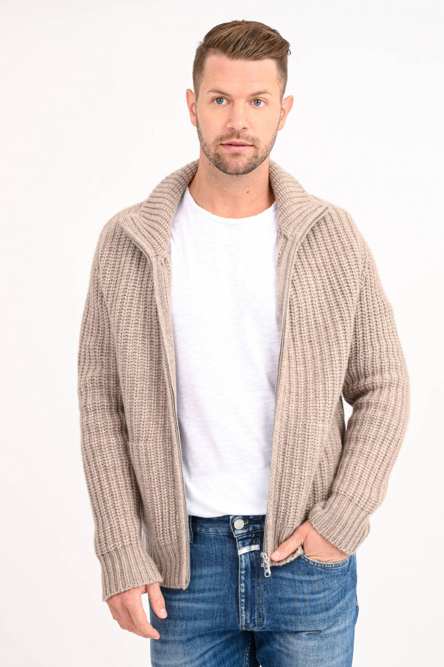 Stephan Boya Strickjacke TIM aus Cashmere in Sand