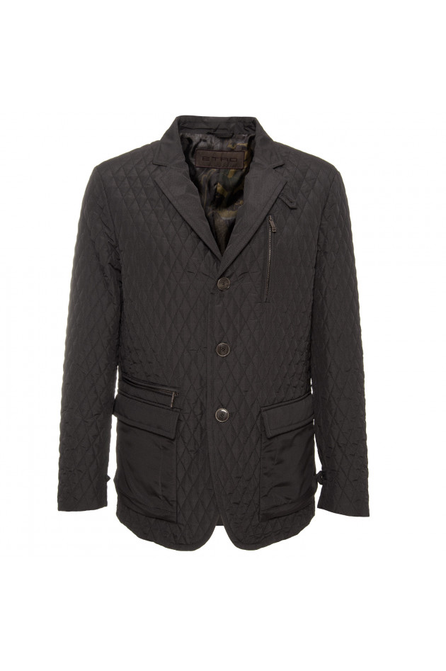 Etro Steppjacke in Grau/Oliv