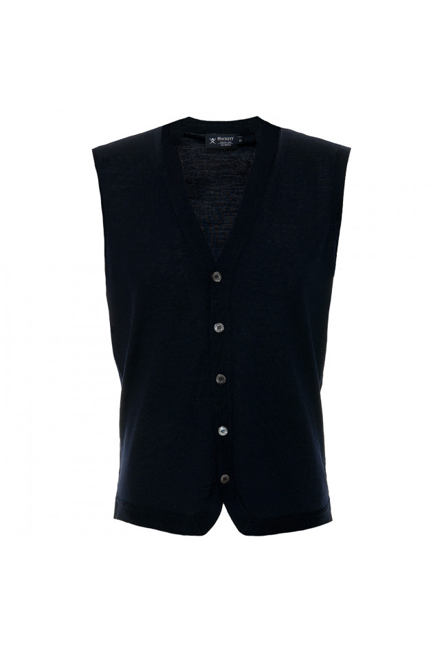 Hackett London Strickweste in Dunkelblau