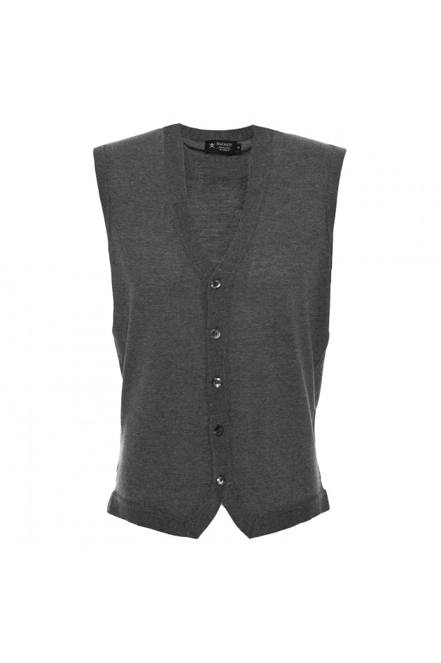 Hackett London Strickweste in Grau