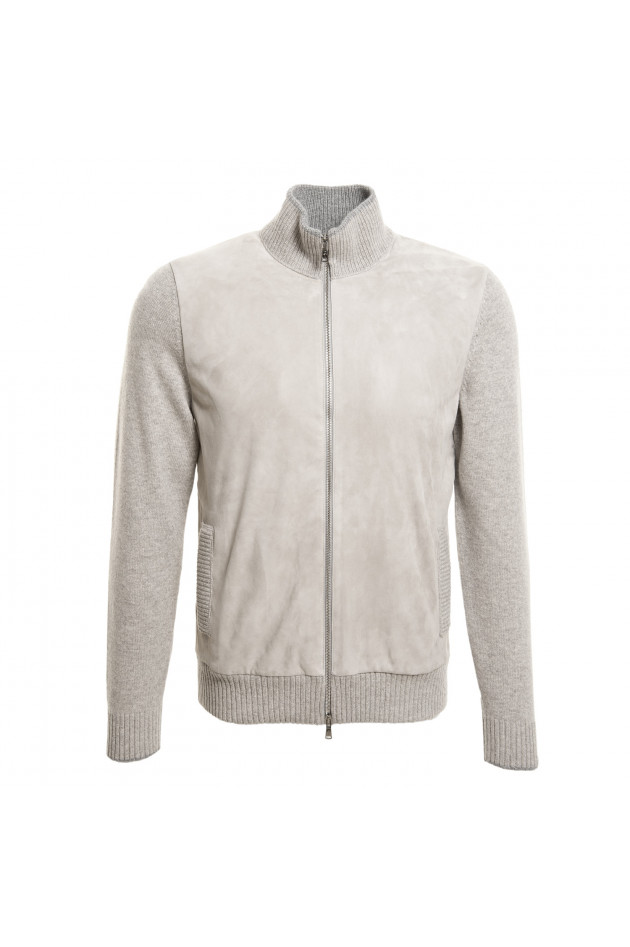 Fioroni Strickweste in Taupe/Grau