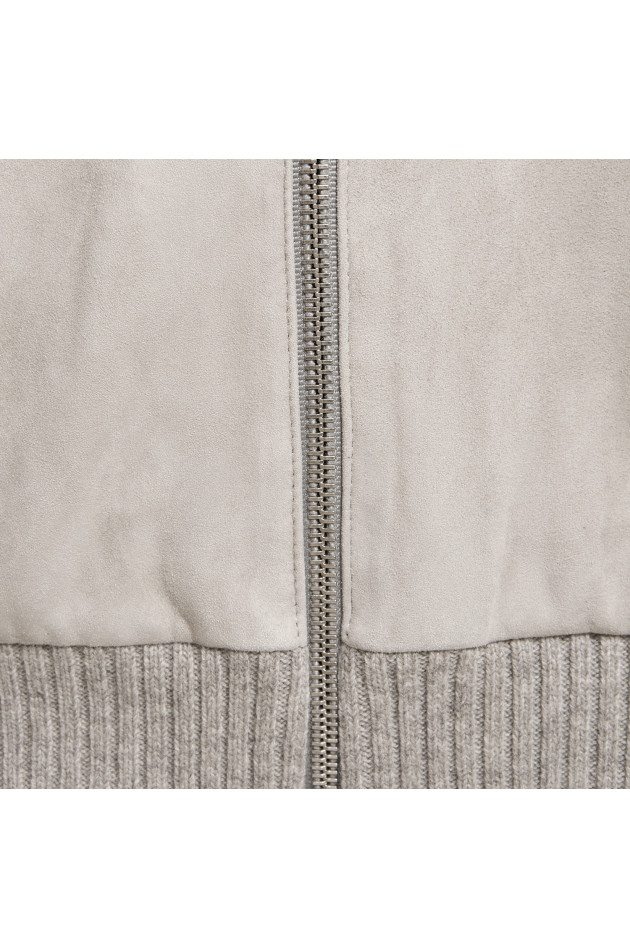 Fioroni Strickweste in Taupe/Grau