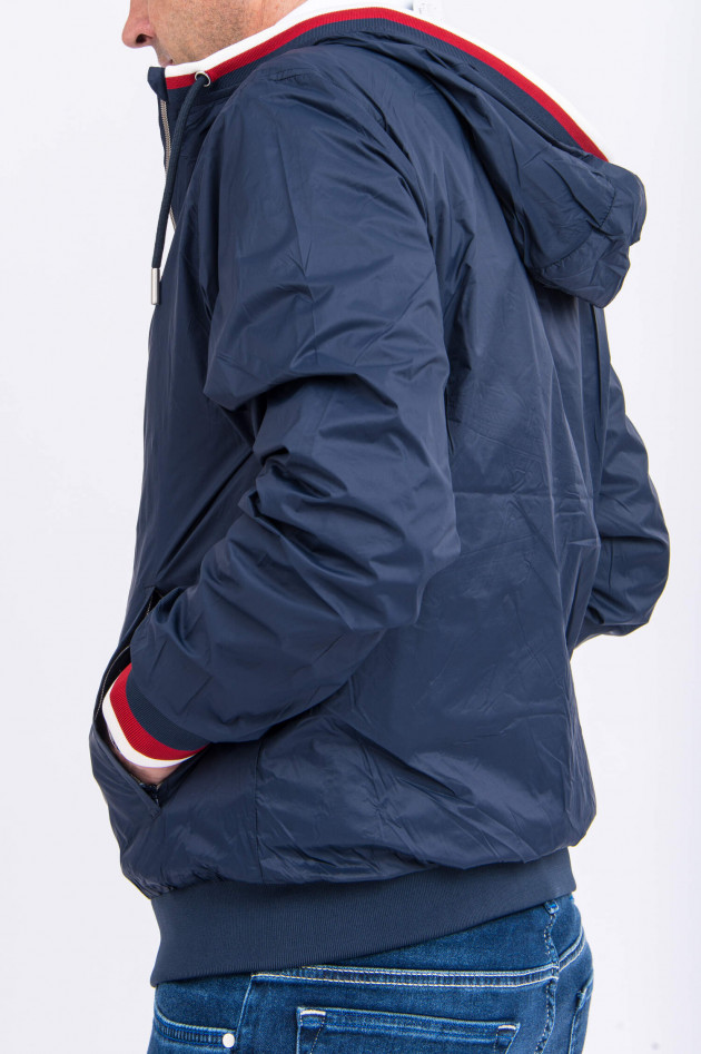 Sun68  Leichte Regenjacke mit Kontraststreifen in Navy