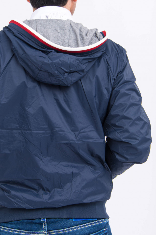 Sun68  Leichte Regenjacke mit Kontraststreifen in Navy