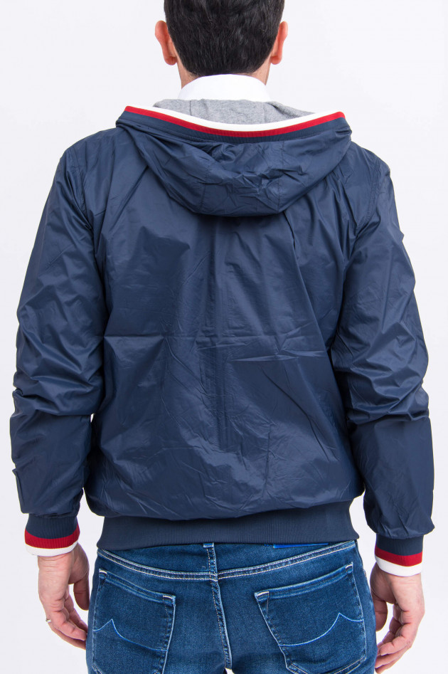 Sun68  Leichte Regenjacke mit Kontraststreifen in Navy