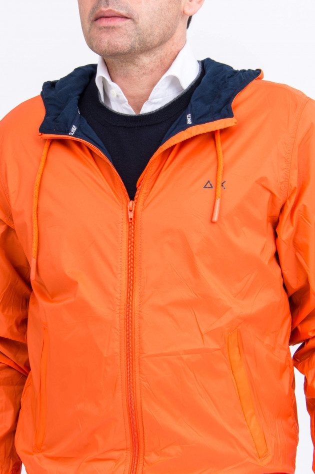 Sun68  Leichte Regenjacke mit Kapuze in Orange