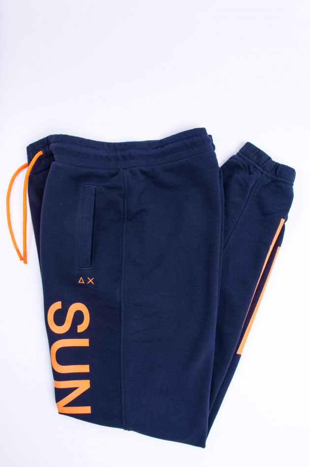 Sun68  Moderne Freizeithose in Navy/Orange