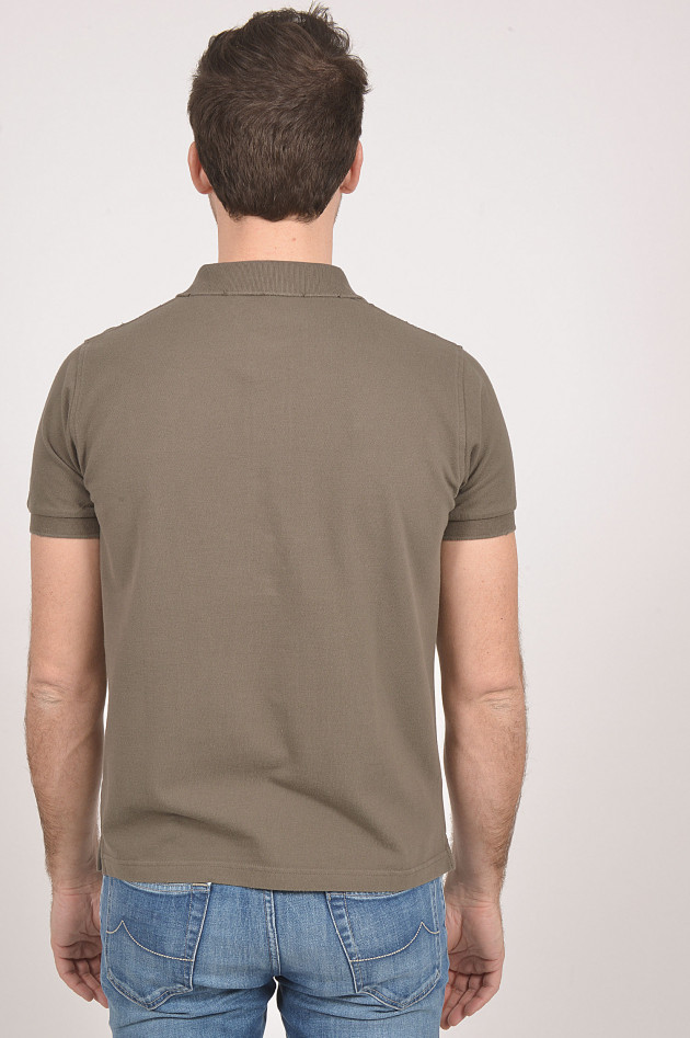 Sun68  Poloshirt im Vintage - Look in Oliv