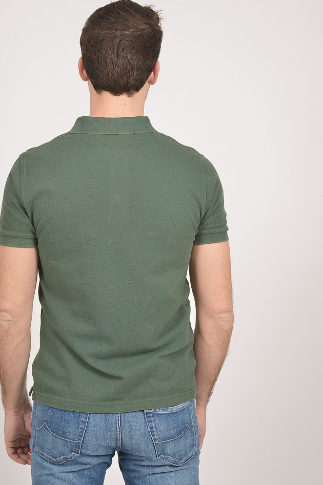 Sun68  Poloshirt im Vintage - Look in Grün