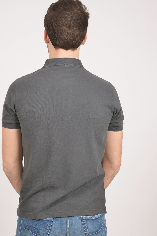 Sun68  Poloshirt im Vintage - Look in Dunkelgrau