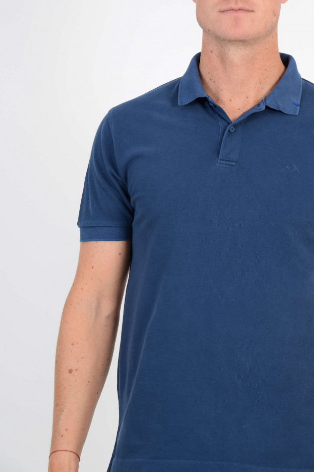 Sun68  Poloshirt aus Baumwolle in Jeansblau