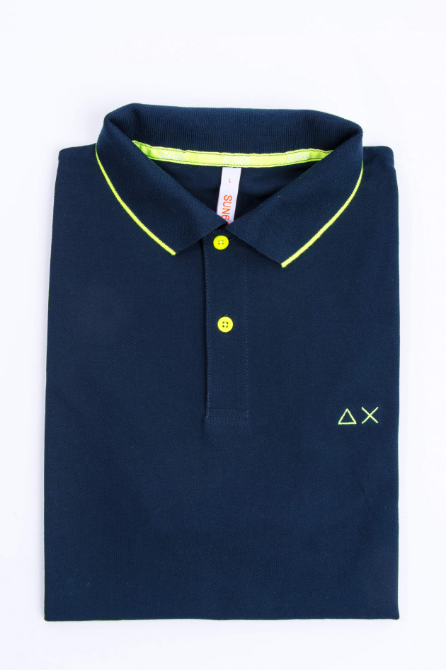 Sun68  Modernes Polo in Midnight/Grün