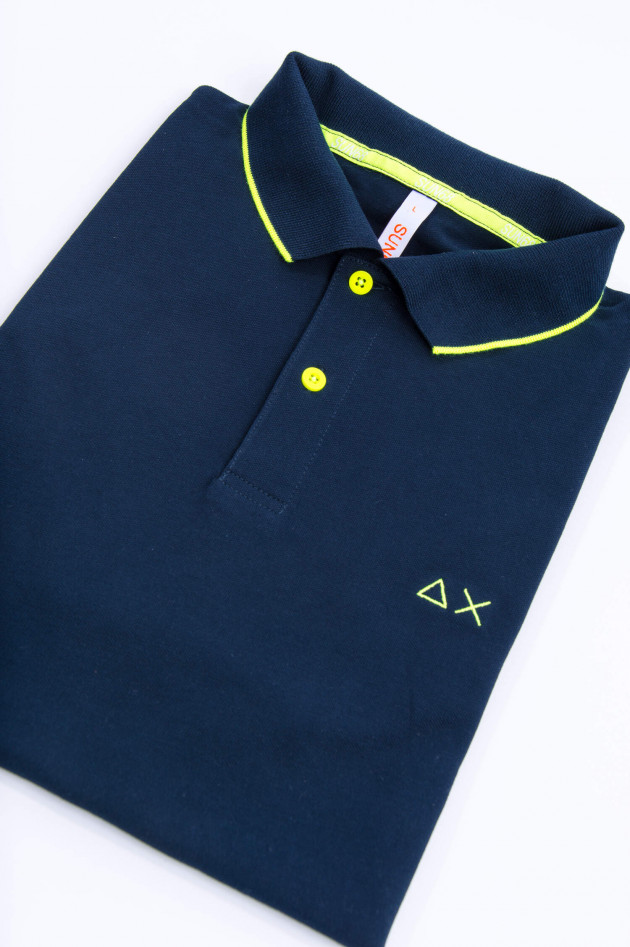 Sun68  Modernes Polo in Midnight/Grün