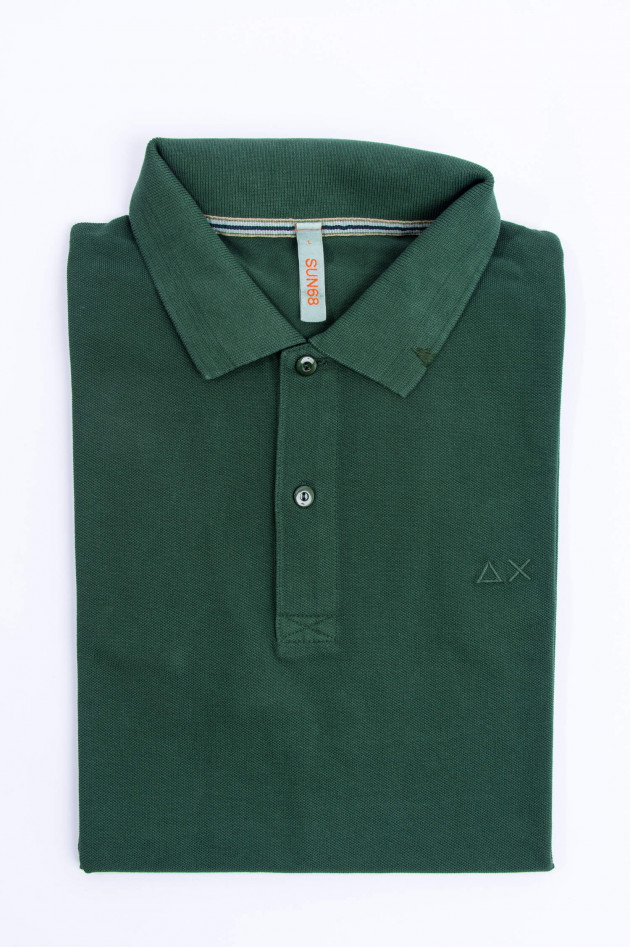 Sun68  Kurzarm Poloshirt in Tanne