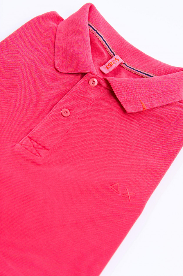 Sun68  Kurzarm Poloshirt in Korall