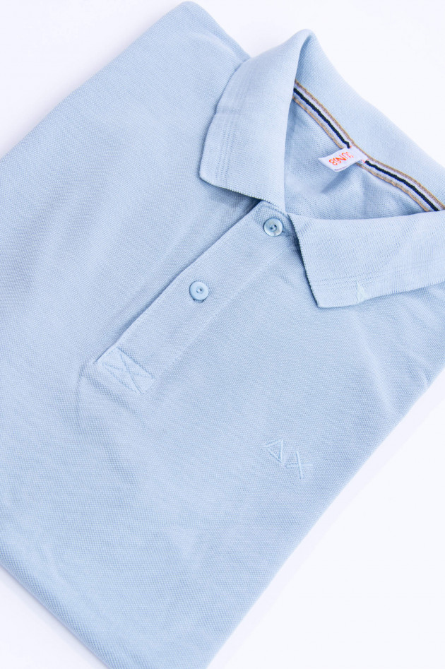 Sun68  Kurzarm Poloshirt in Himmelblau