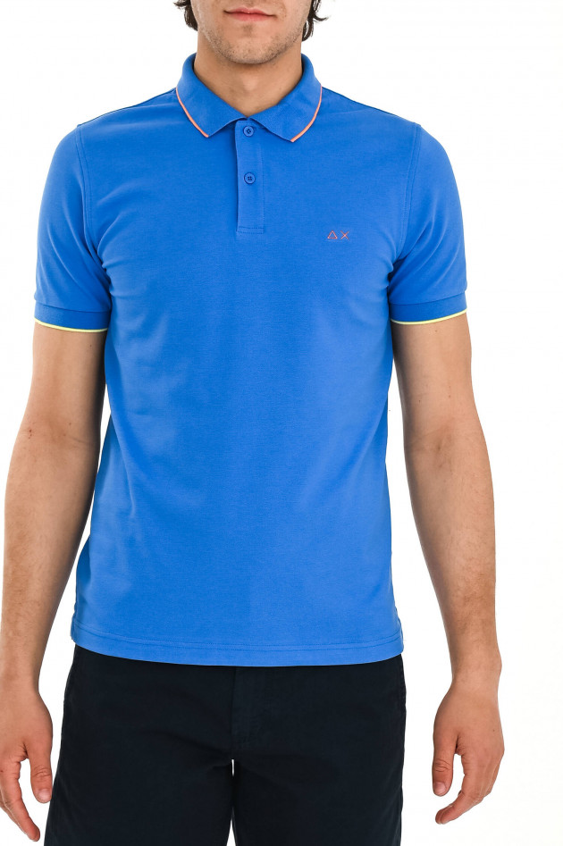 Sun68  Klassisches Poloshirt in Indigoblau