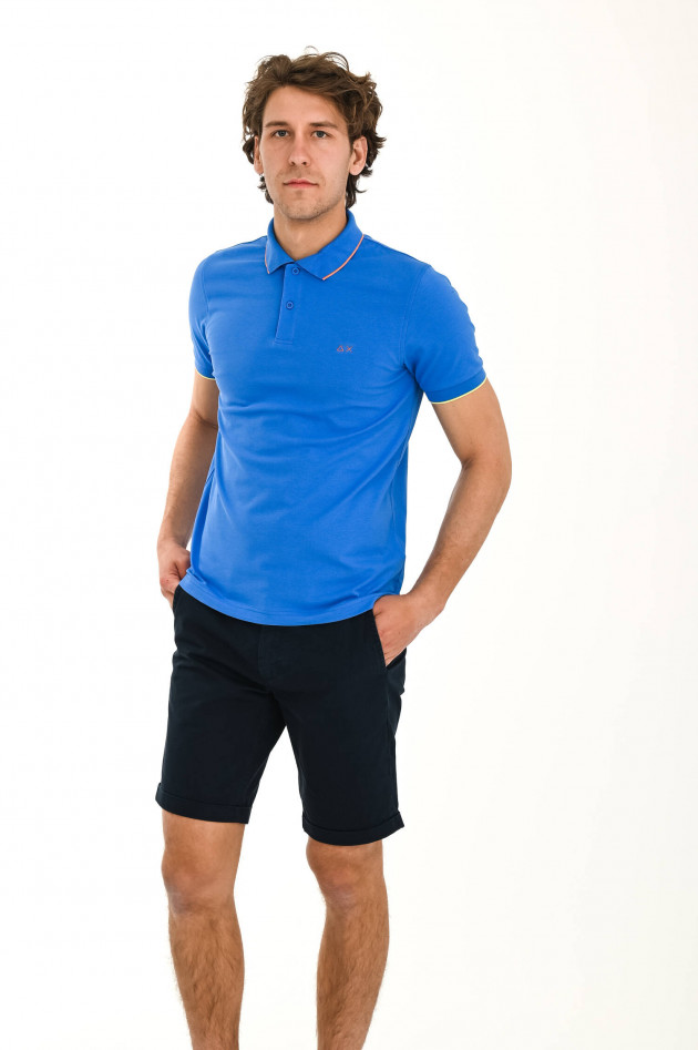 Sun68  Klassisches Poloshirt in Indigoblau