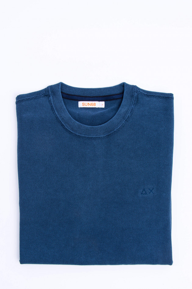 Sun68  Strukturierter Pullover in Navy