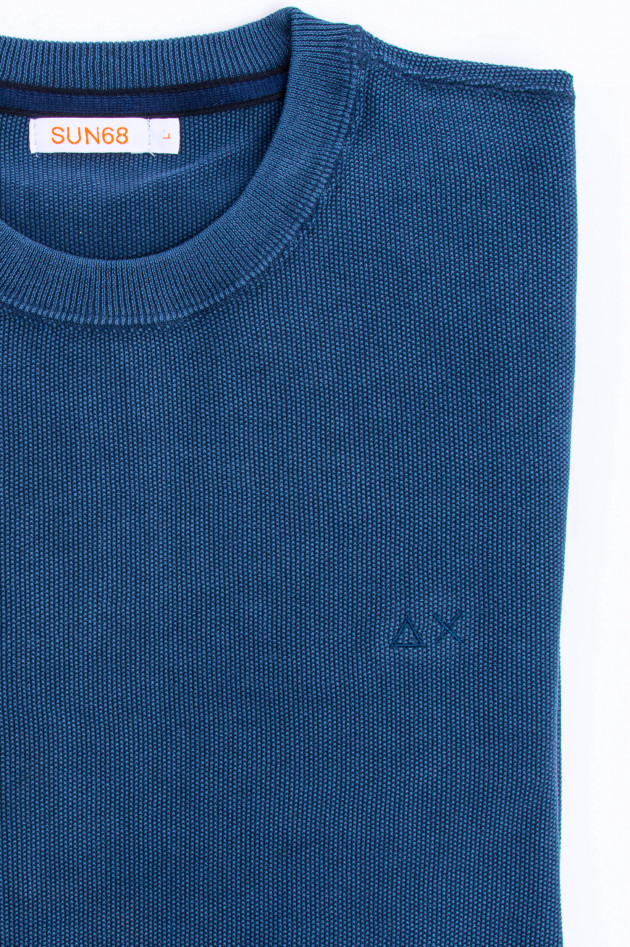 Sun68  Strukturierter Pullover in Navy