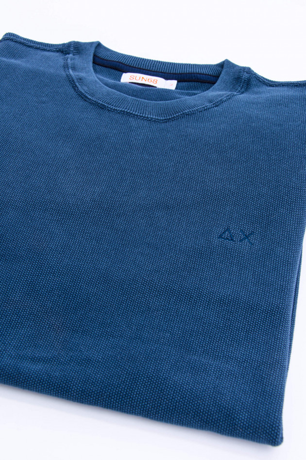 Sun68  Strukturierter Pullover in Navy