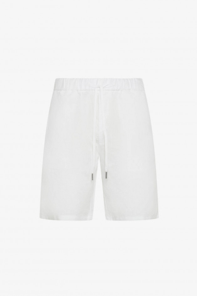 Sun68  Shorts aus Leinen-Baumwoll-Mix in Bianco